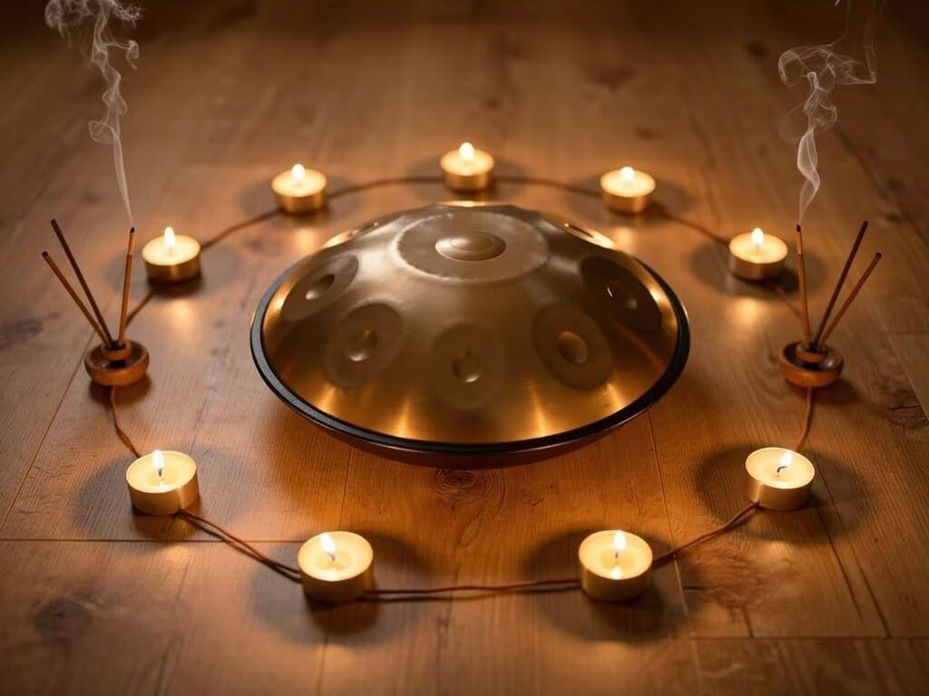 Customer photo review of Cosmos Handpan - Exquisite 9 Notes in D Minor - Golden Elegance Gift Set