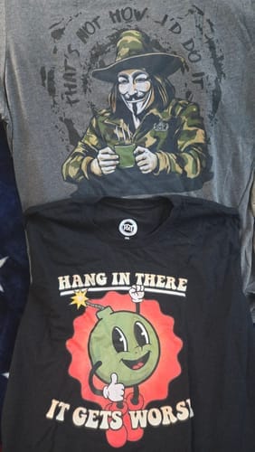 Customer photo review of What the Fawkes Says (Back Print) T-Shirt
