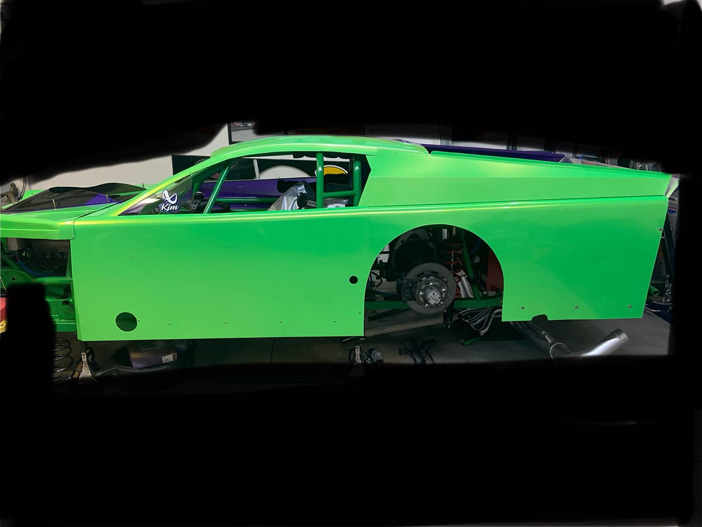 Customer photo review of Candy Metallic Neon Green vinyl wrap