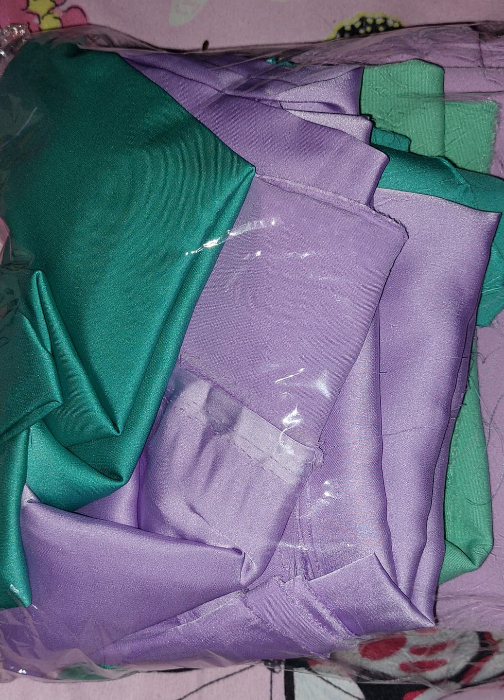 Customer photo review of Satin Elastic Matasos Premium Turcoaz