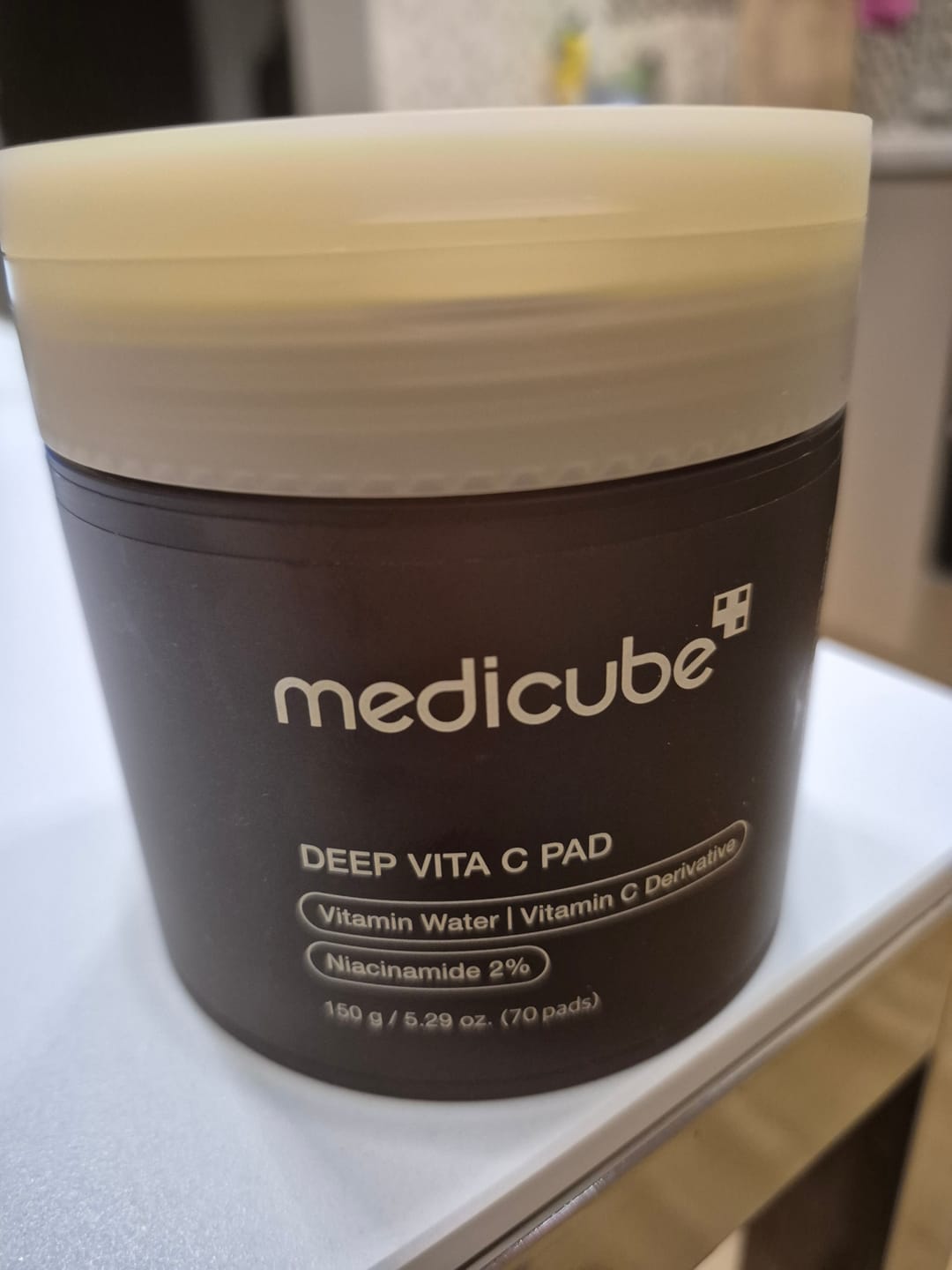 Customer photo review of Balinoši spilventiņi sejai ar C vitamīnu Medicube Deep Vita C Pad
