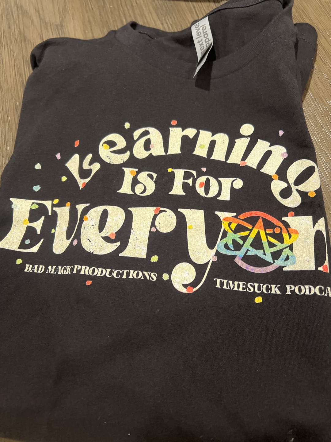 Customer photo review of Learning Is For Everyone Tee