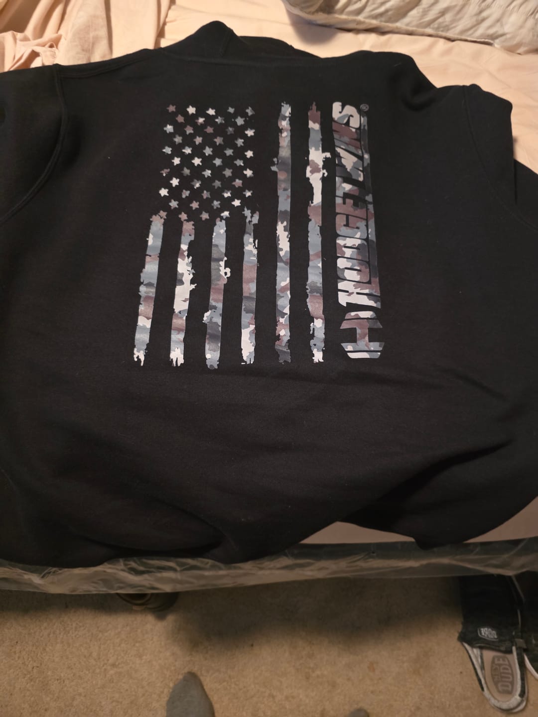 Customer photo review of Camouflage Flag Hoodie