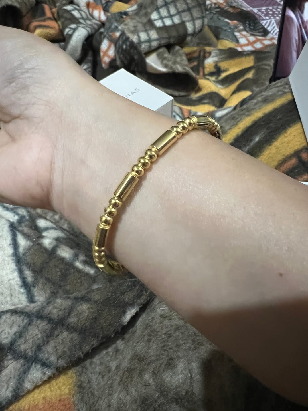 Customer photo review of Golden Stream Bangle Bracelet