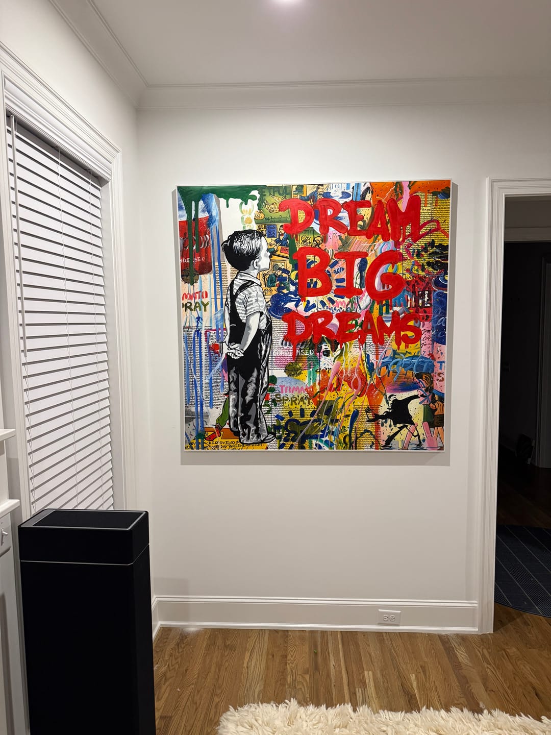 Customer photo review of Banksy Dream Big Dreams 100% Hand-Painted