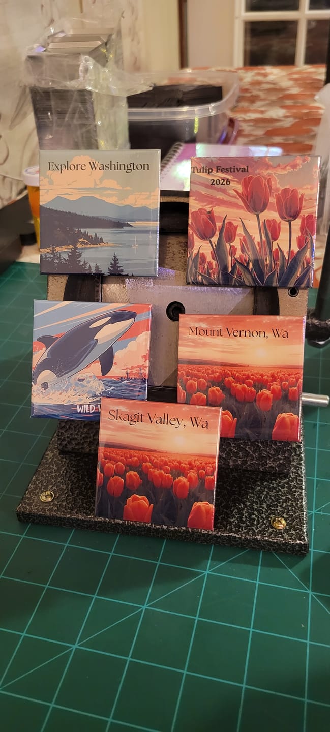 Customer photo review of Refill – 1000 Sets Fmcraft Cardboard Photo Magnet Materials