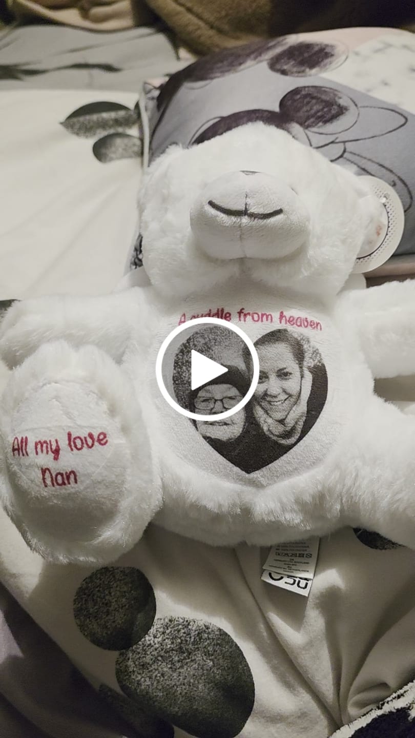 Customer video review of Design a Personalised Angel Teddy Bear – Add Your Photo, Name or Message