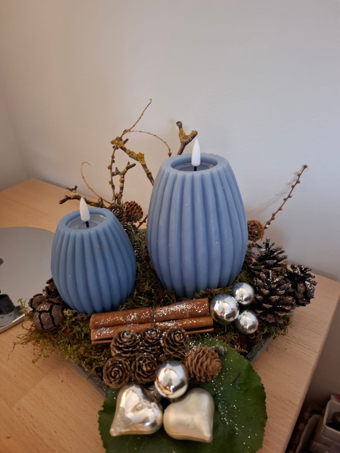 Customer photo review of LED Rillelys D 10 x H 15 cm Isblå
