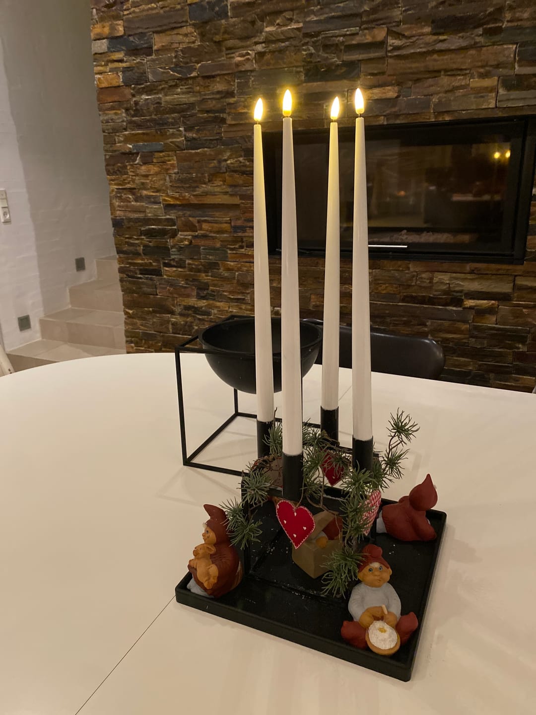 Customer photo review of LED Kertelys med Lak, 2 stk (38 cm) Hvid