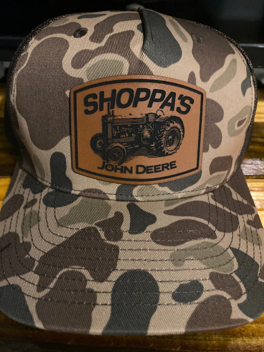 Customer photo review of Custom Logo Leather Patch Hats