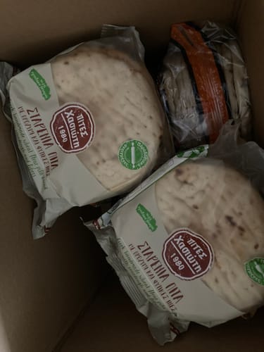 Customer photo review of Greek Pita with Sourdough & Natural Fibres – 10 Soft Rounds (16 cm) | Vegan-Friendly