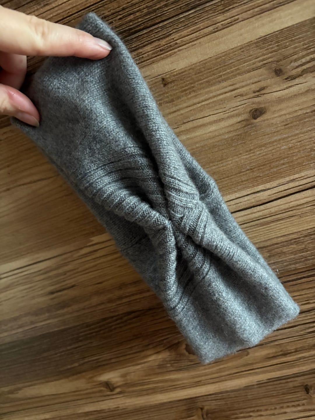 Customer photo review of Upcycling Kaschmir Stirnband Kinder