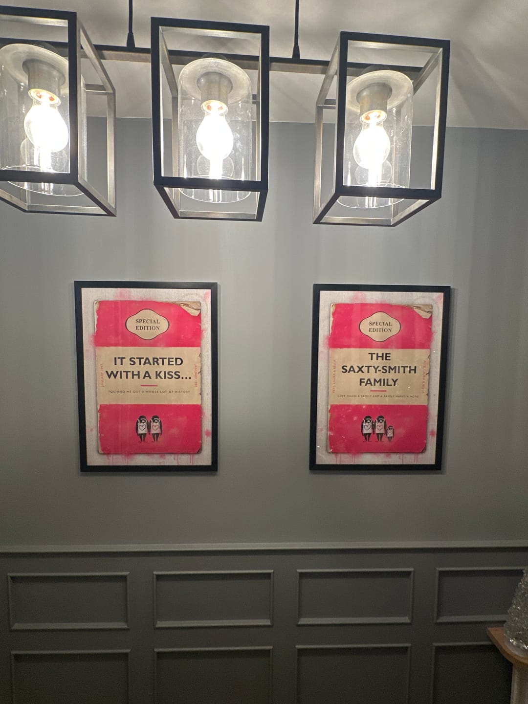 Customer photo review of Personalised Book Cover Art Print (Family Edition)