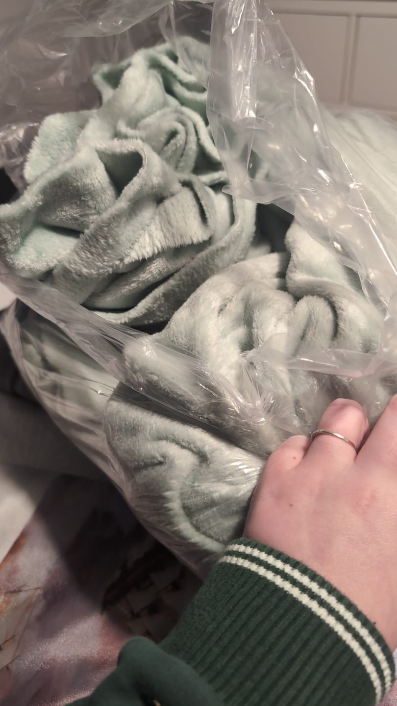 Customer photo review of Plain Cuddle Fleece Fabric