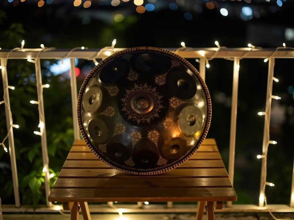 Customer photo review of Cosmos Handpan - Midnight Mandarins 10 Notes in D Minor - Tambourine Gift Set