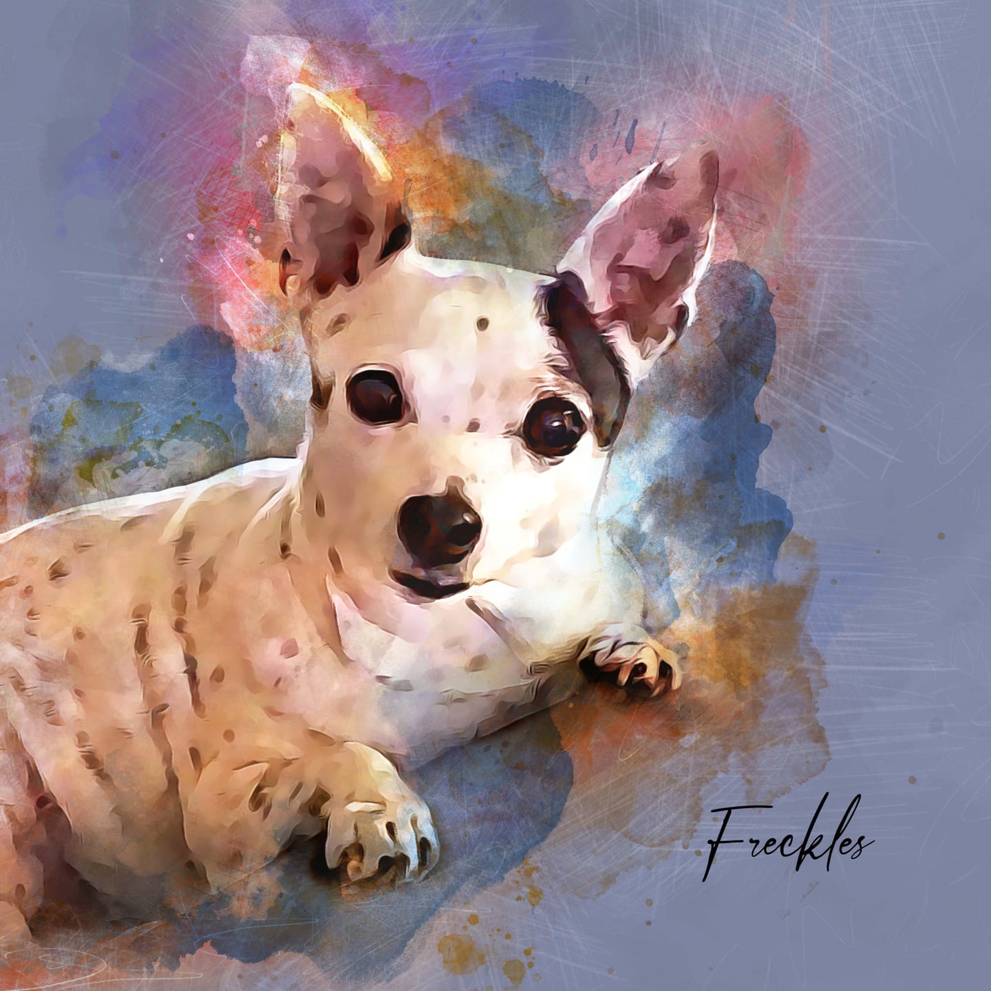 Customer photo review of Custom Watercolor Pet Portrait – Contemporary Neutral Style (CN)