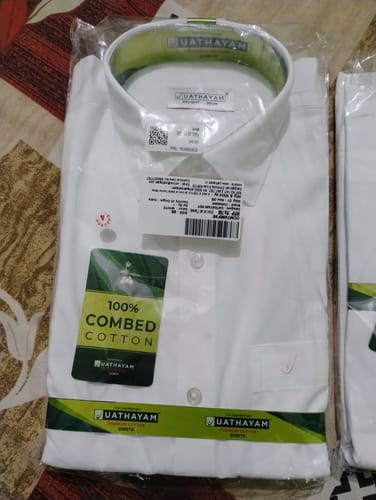 Customer photo review of Double Delight White Shirts - 2 Pcs Combo Pack