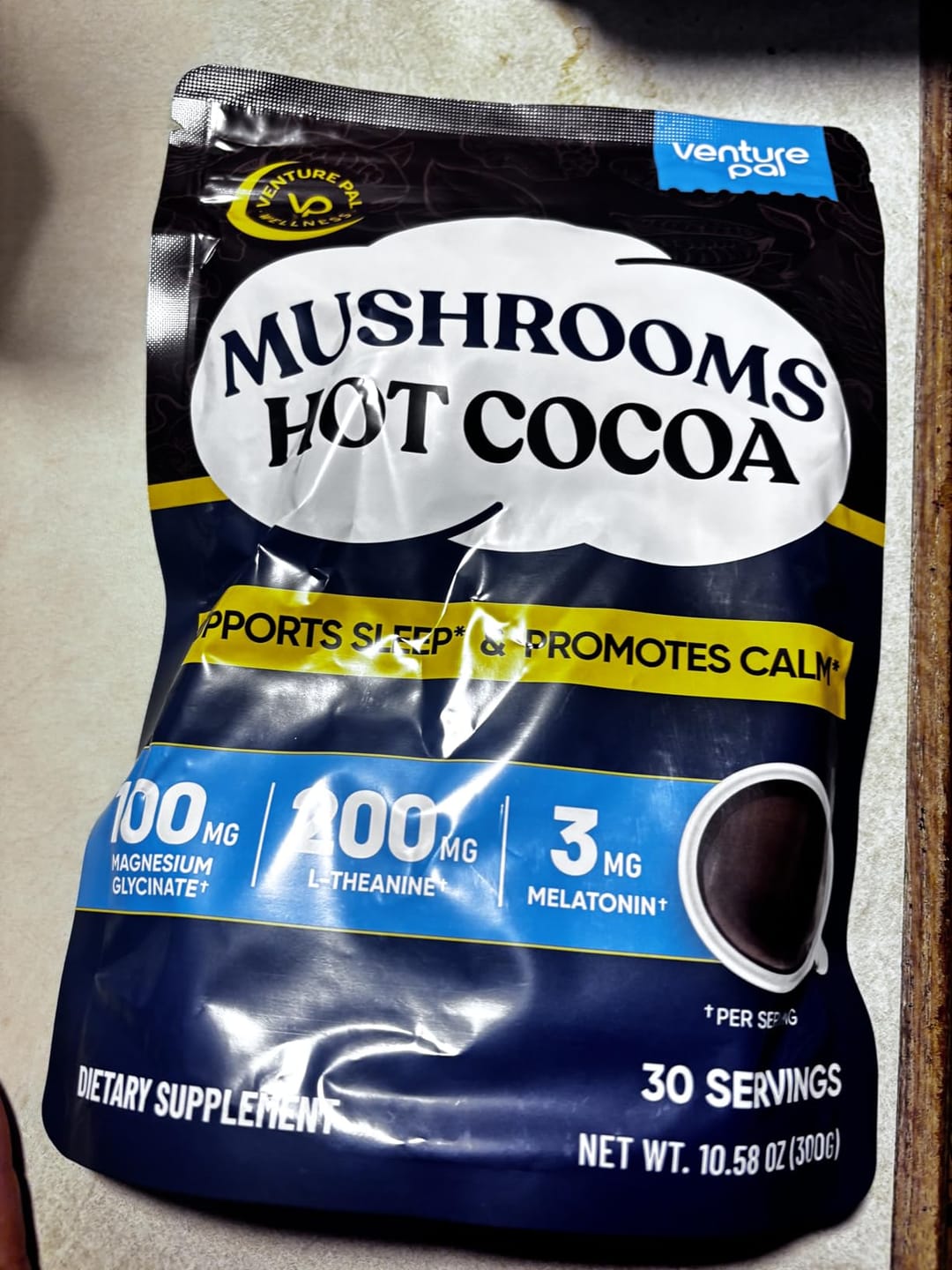 Customer photo review of Mushroom Sleep Hot Cocoa - 30 servings