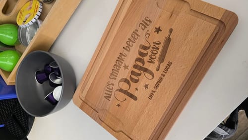 Customer photo review of Alles schmeckt besser wenn ... Schneidebrett