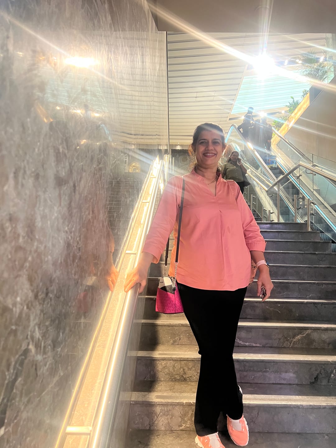 Customer photo review of Women Rose Viscose Pleated Top