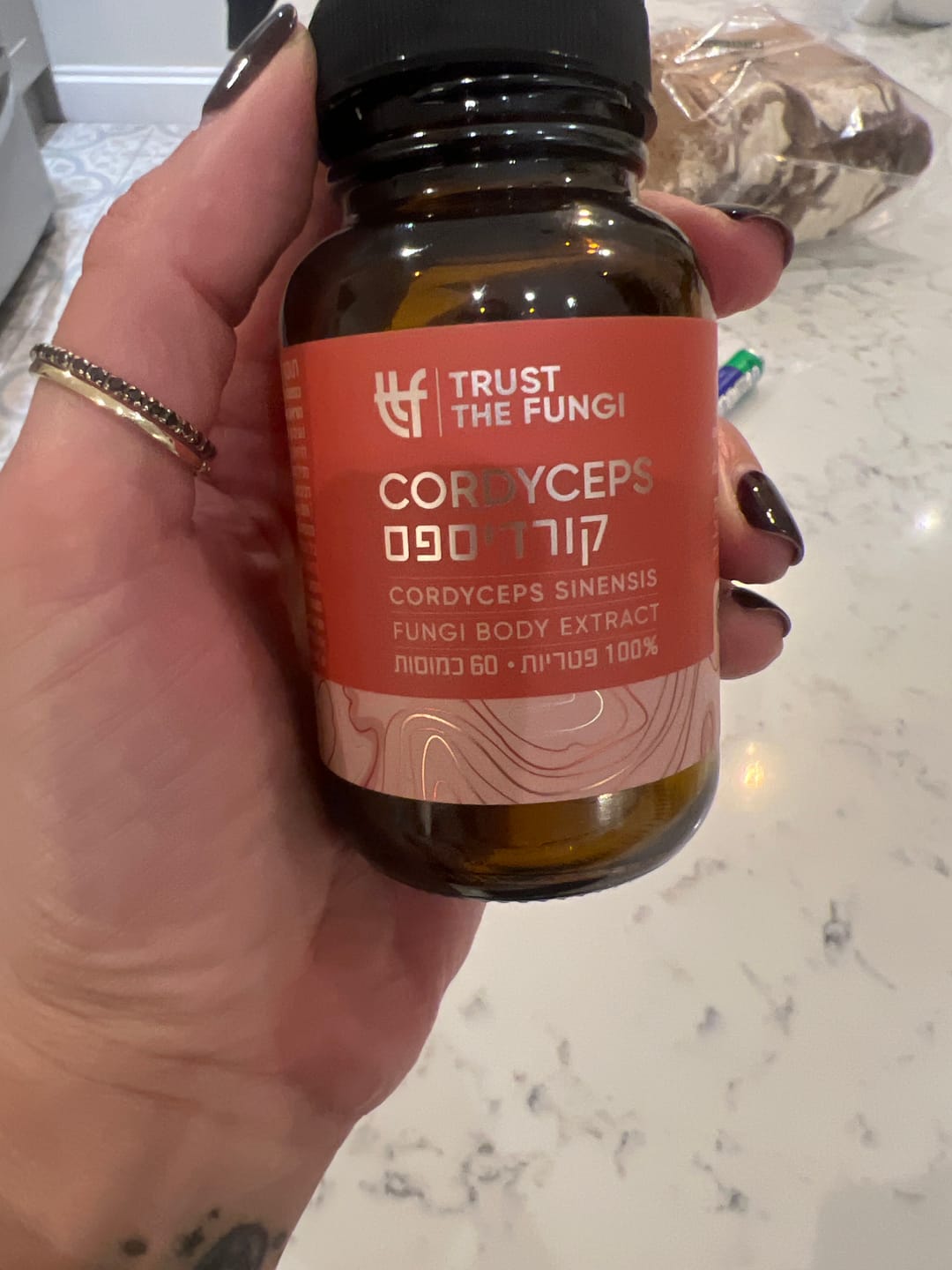 Customer photo review of פטריית קורדיספס Cordyceps מיצוי 100% פטריות בשיטת FBE
