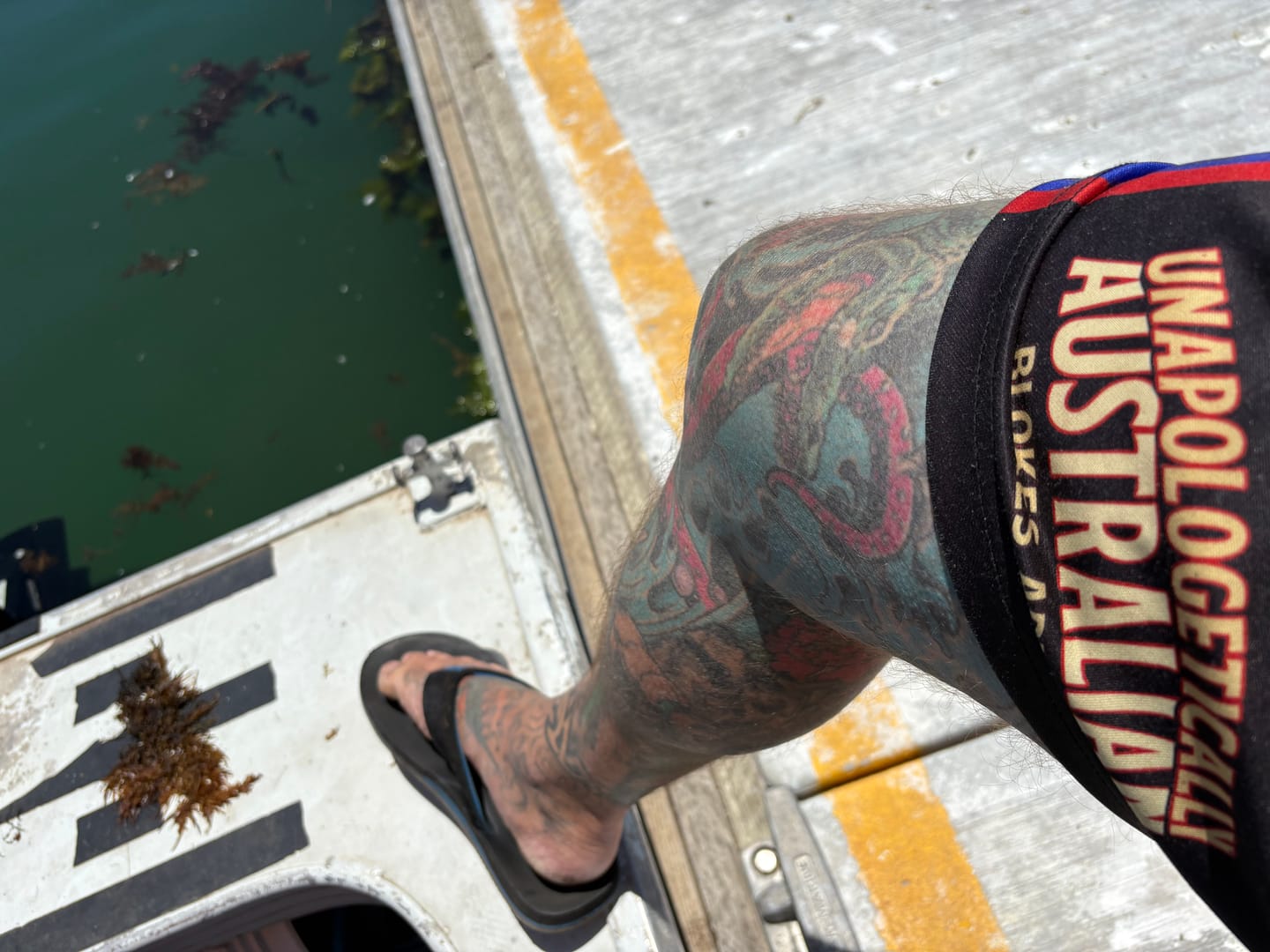 Customer photo review of Aussie As Footy Shorts