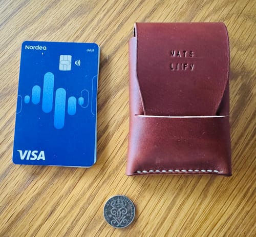 Customer photo review of Slimmad plånbok i äkta läder