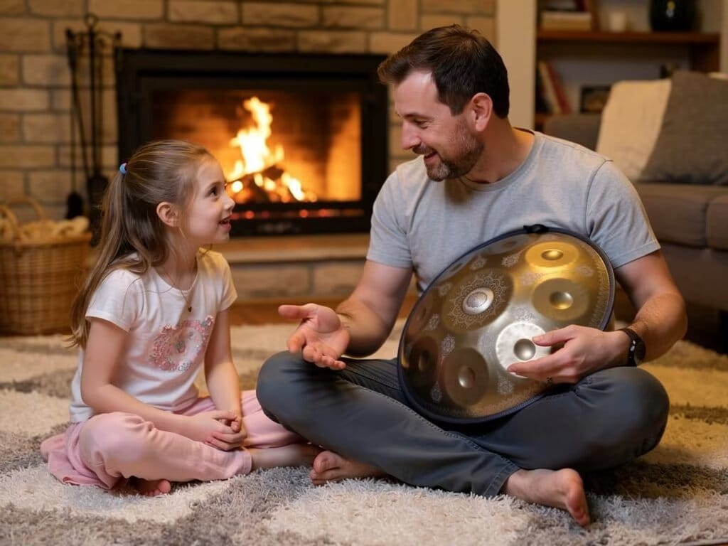 Customer photo review of Cosmos Handpan - Golden Mandarins 9 Notes in D Minor - Tambourine Gift Set