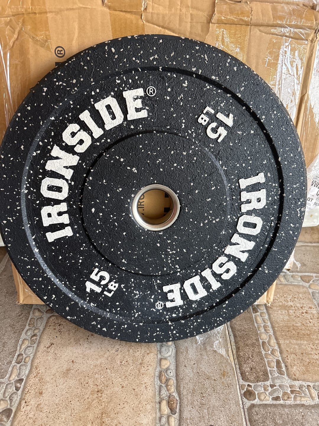Customer photo review of Disco Olímpico Bumper Hi-Temp IRONSIDE (10 a 45 LB)