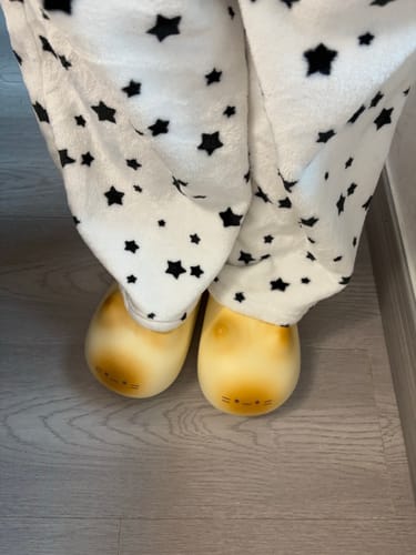 Customer photo review of Bread Kitten Slippers