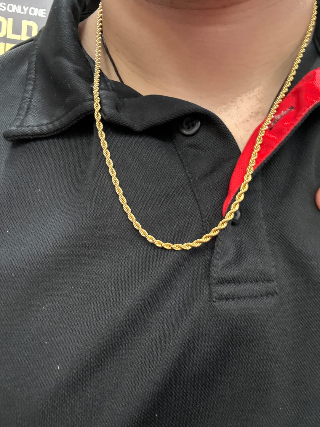 Customer photo review of Rope Chain (Gold) 3mm