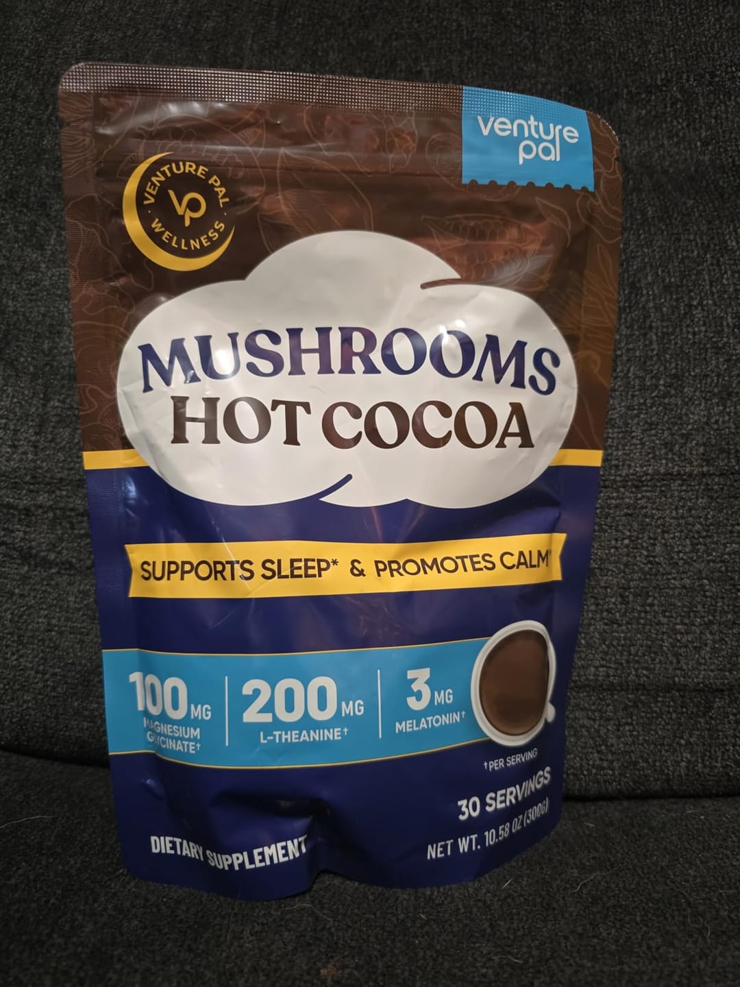 Customer photo review of Mushroom Sleep Hot Cocoa - 30 servings