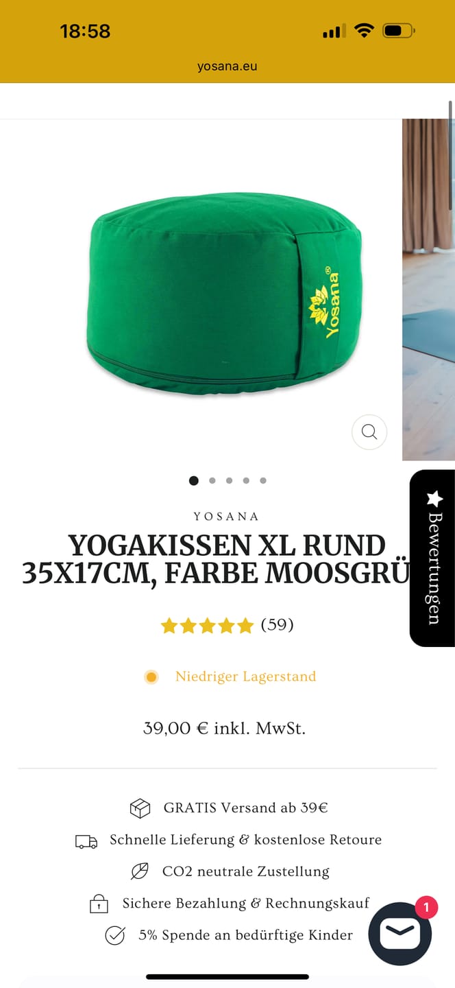 Customer photo review of Yoga Kork Block (2 Stück Set)