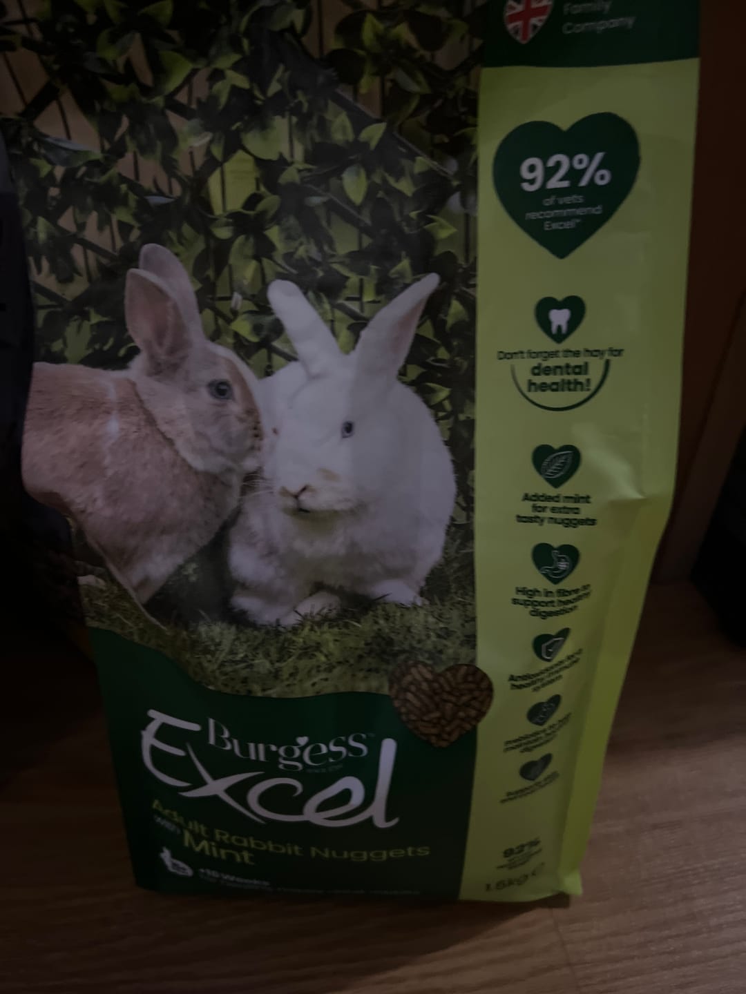 Customer photo review of Burgess Excel Adult Rabbit Nuggets With Mint (Mais opções disponiveis)