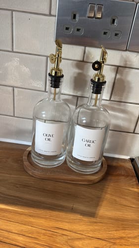 Customer photo review of Round Glass Oil Bottle 500 ML