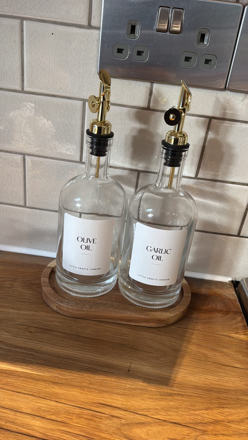 Customer photo review of Round Glass Oil Bottle 500 ML