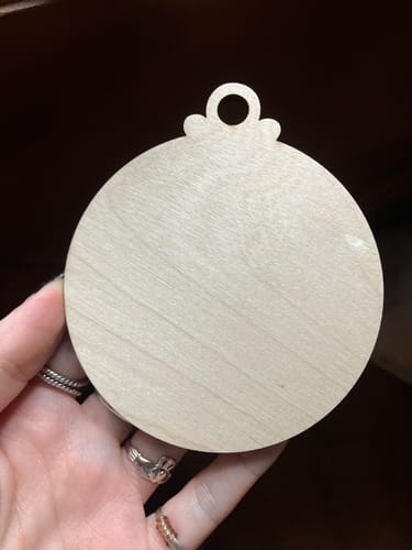 Customer photo review of Unfinished Wood Christmas Ornament Shape - Craft - up to 46" DIY