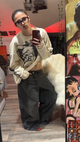 Customer photo review of Omirad Skeleton Print Long Sleeve Tee