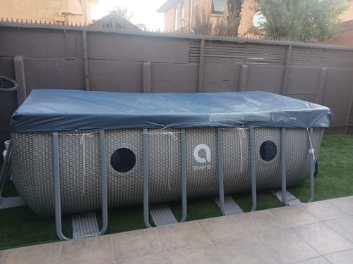 Customer photo review of Piscina Estructural Rectangular Avenli Ventana 4x2,07x1,22m 9m3