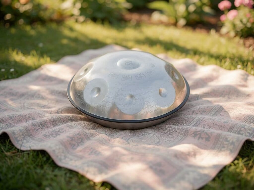 Customer photo review of Cosmos Handpan - Tantra Tibetan Series 9/10/12 Notes Tambourine - Gift Set