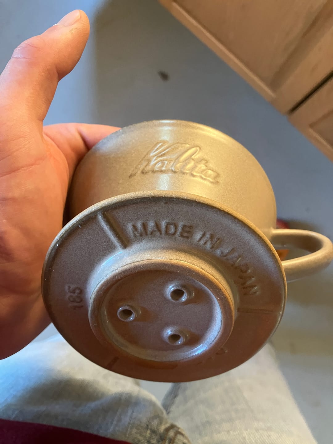 Customer photo review of Kalita MINO Ceramic Dripper 185 - Sand Brown