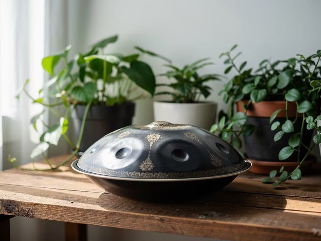 Customer photo review of Cosmos Handpan - Midnight Mandarins 10 Notes in D Minor - Tambourine Gift Set