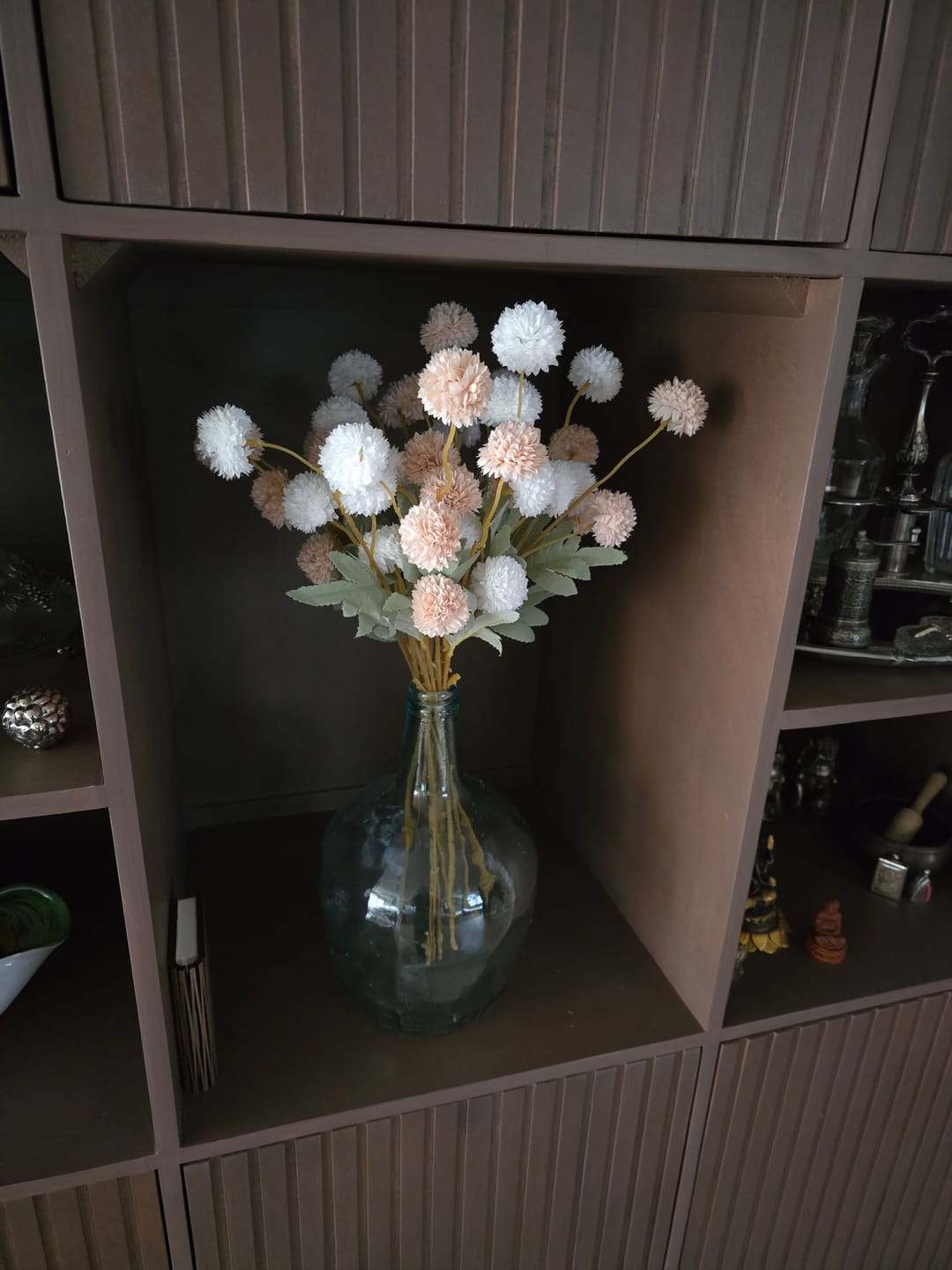 Customer photo review of Zijden Kiku Bloemen - Beige Mix
