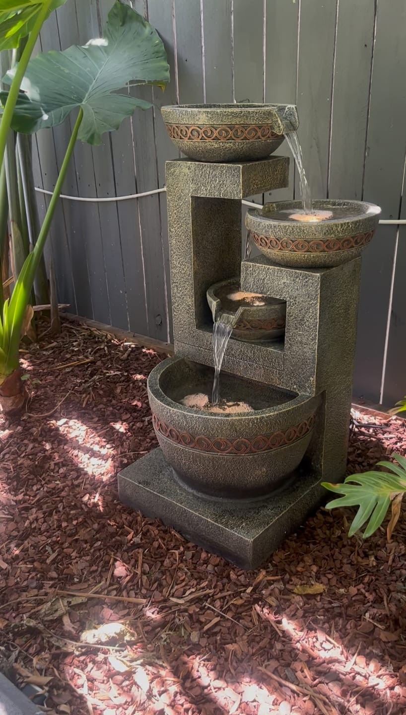 Customer photo review of Casana 4-Tier Cascading Bowls Fountain - 85cm