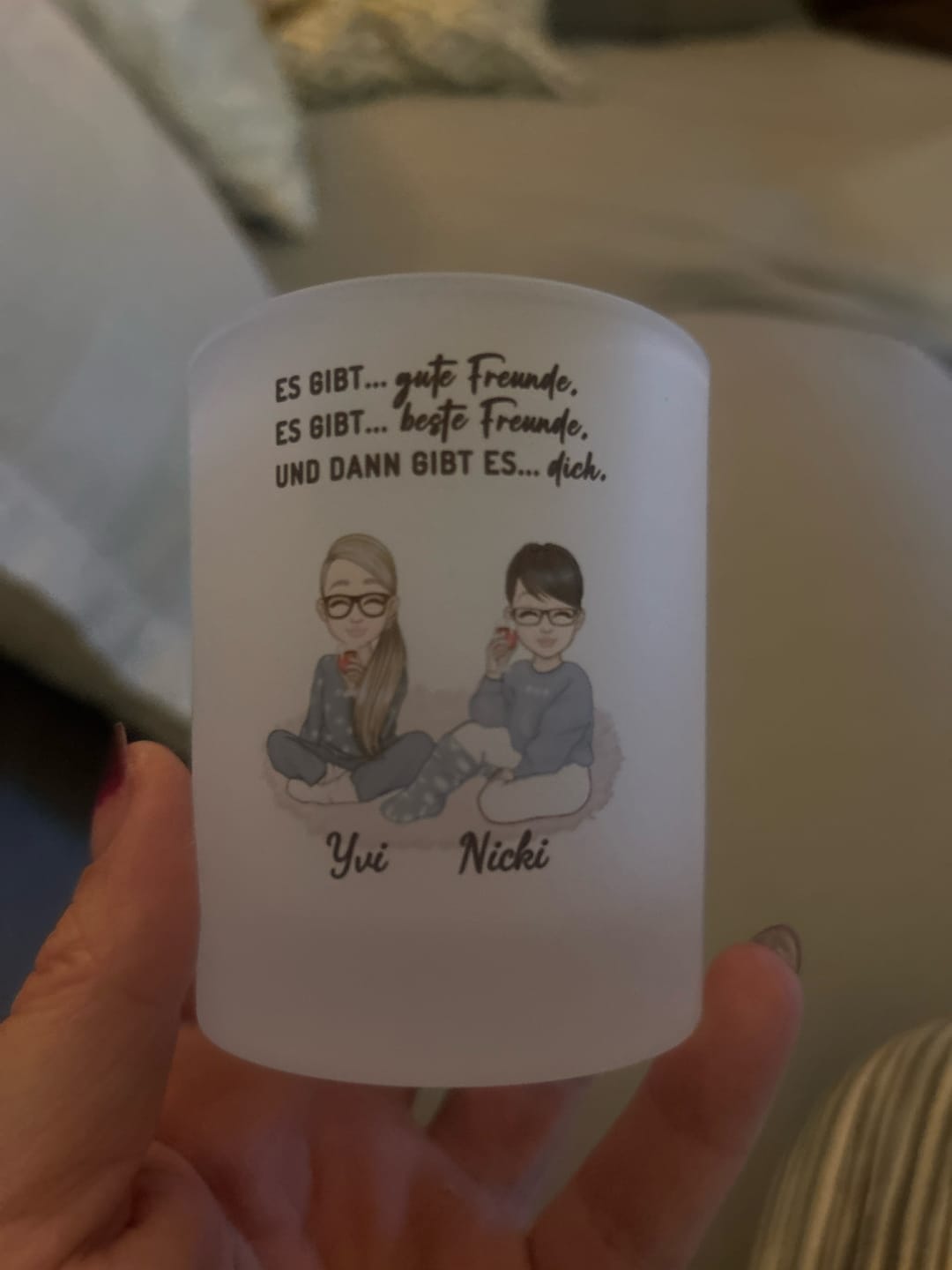 Customer photo review of Herzensmenschen - Personalisiertes Teelicht