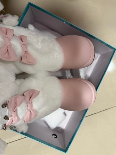 Customer photo review of Rabbit Ear Fur Women's Boots