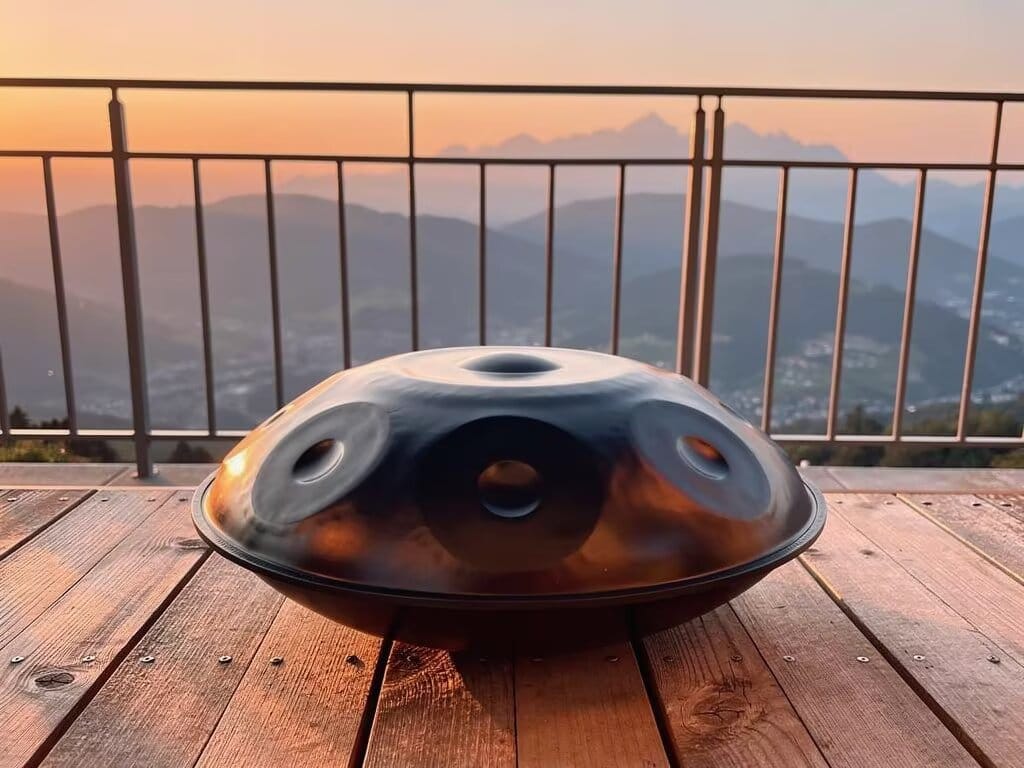 Customer photo review of Cosmos Handpan - Ebony Black 12 Notes in D Minor - Tambourine Gift Set