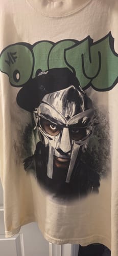 Customer photo review of "MF DOOM" Big Face T-Shirt