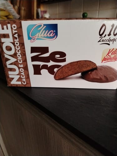Customer photo review of Biscotti proteici Nuvole ricoperti di cioccolato gusto cacao