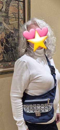 Customer photo review of Riñonera "Special Navy Geometry Top" · Pieza Única Núm. 18119